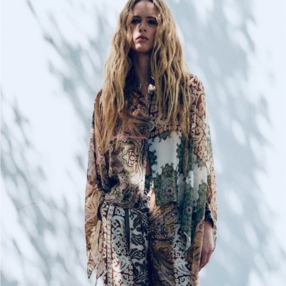 Zara Bohemian Paisley Blouse